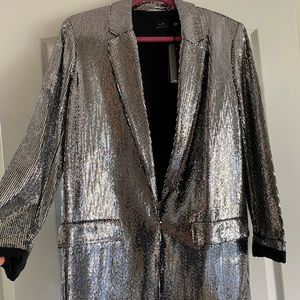 A/X Armani metallic blazer snap closure size 8